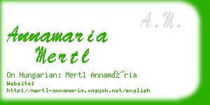 annamaria mertl business card